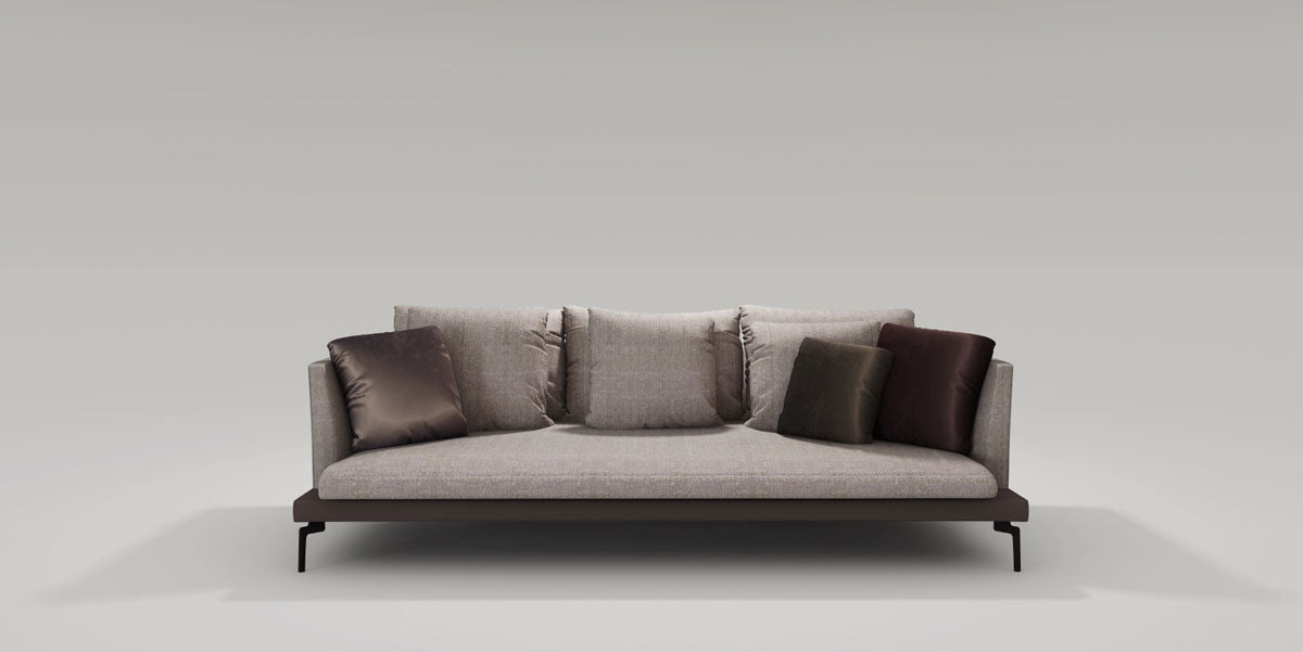 Slate three - seater sofa