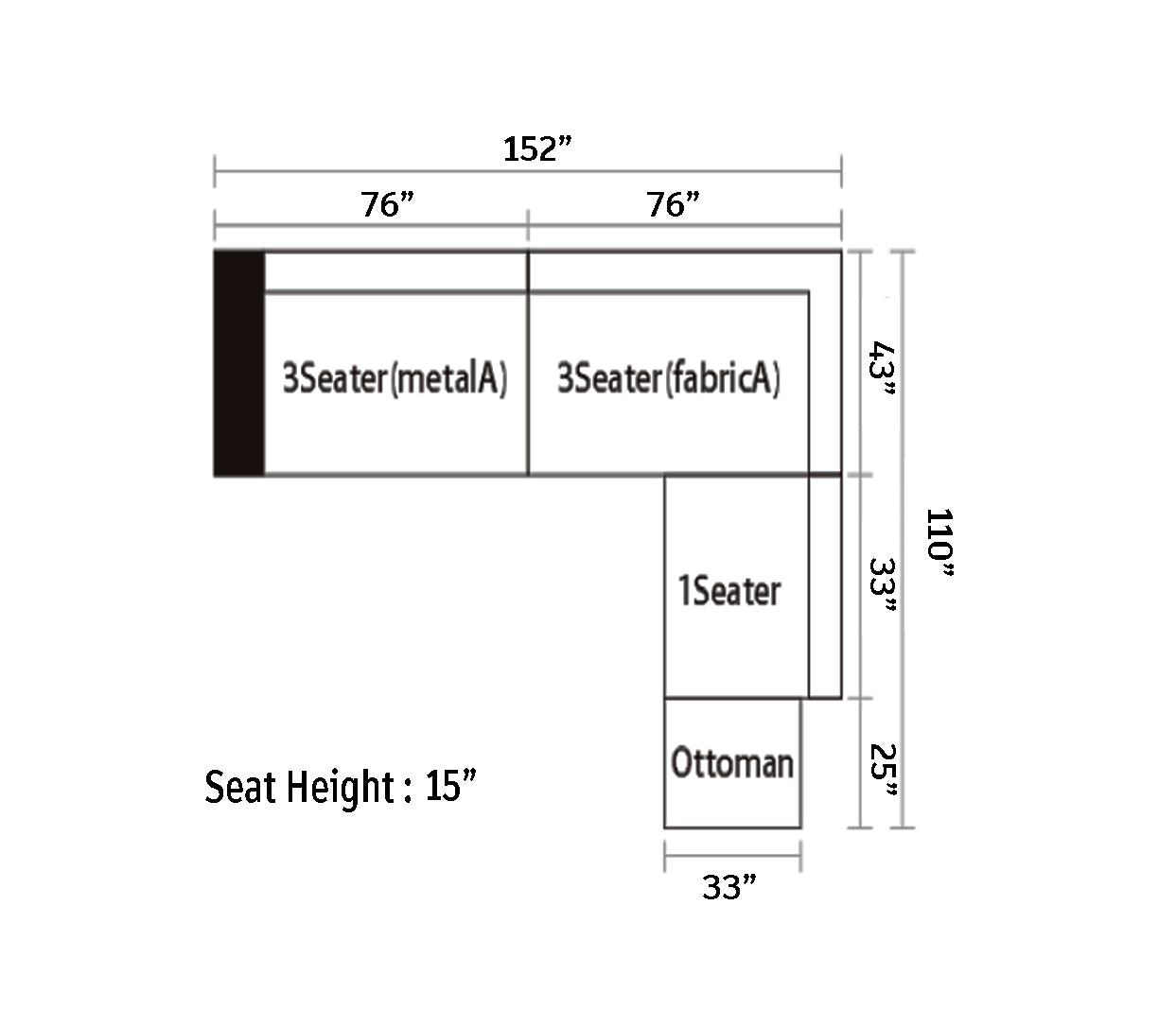 James Sectional sofa