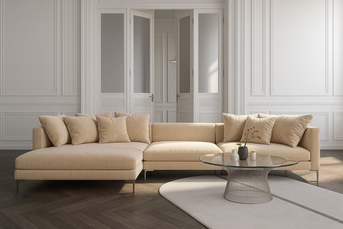 Bernard Sectional Sofa Wide Chaise