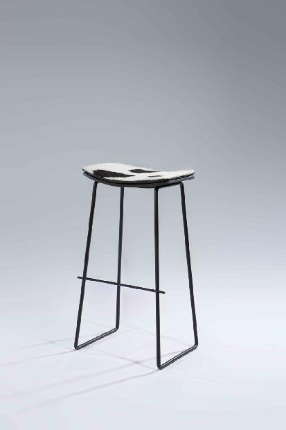 Tai Bar Stool Black- Cowhide