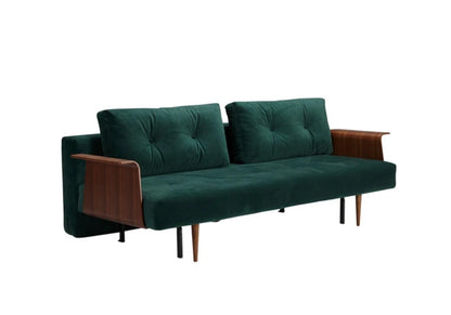 Recast Plus with Walnut Arms Sleeper Sofa