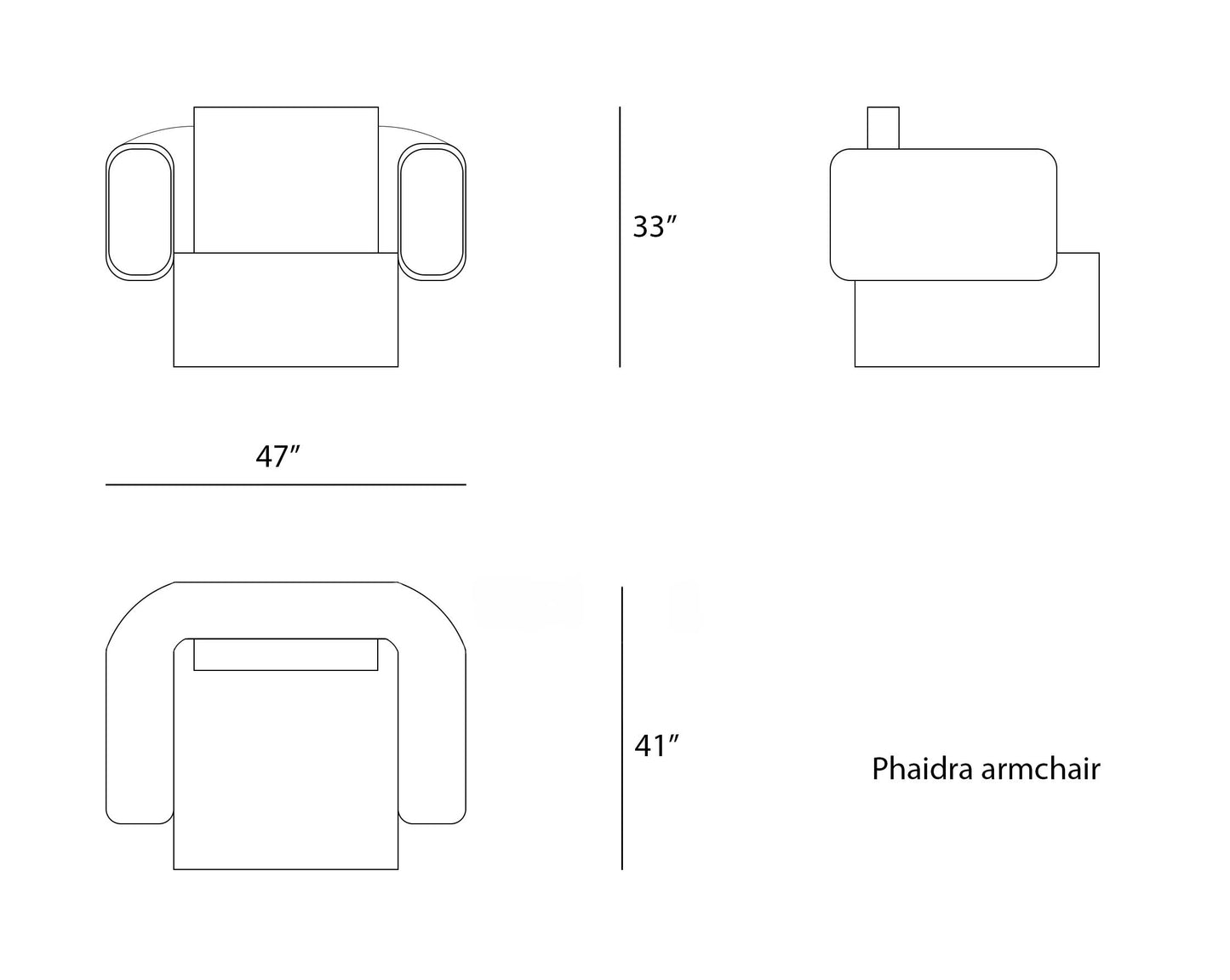 Phaidra armchair