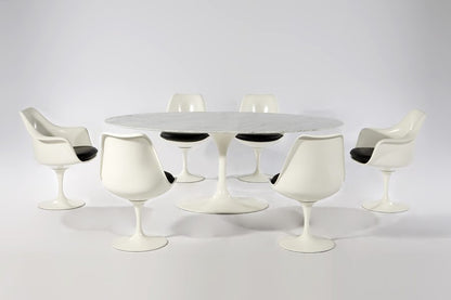 Flor Oval Dining Table - Articial Marble