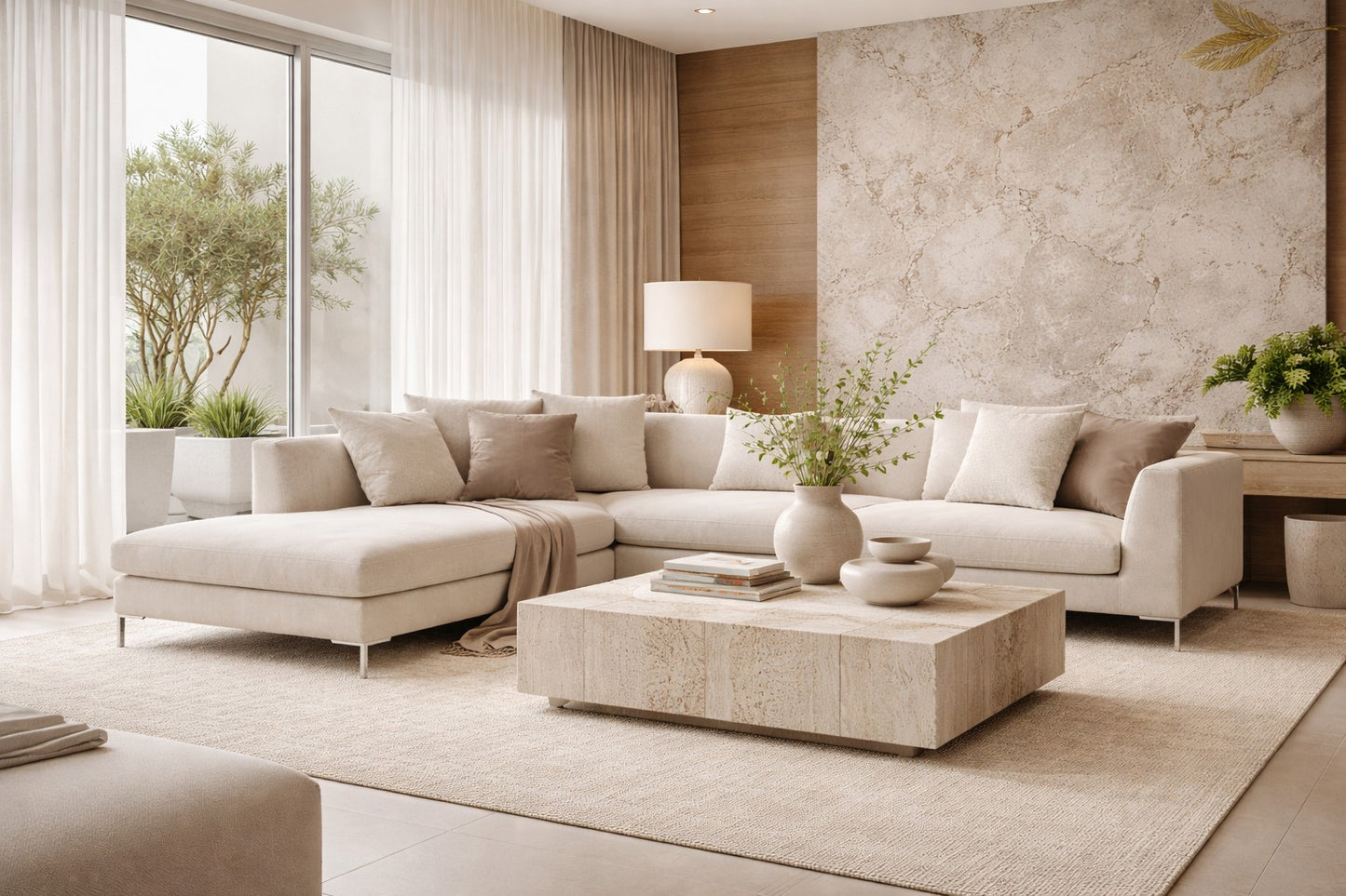 Bernard Sectional Sofa Wide Chaise
