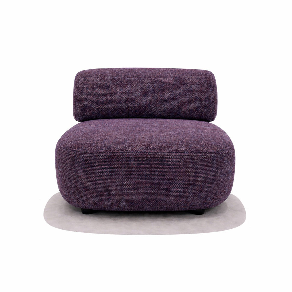 purple designer living room chair