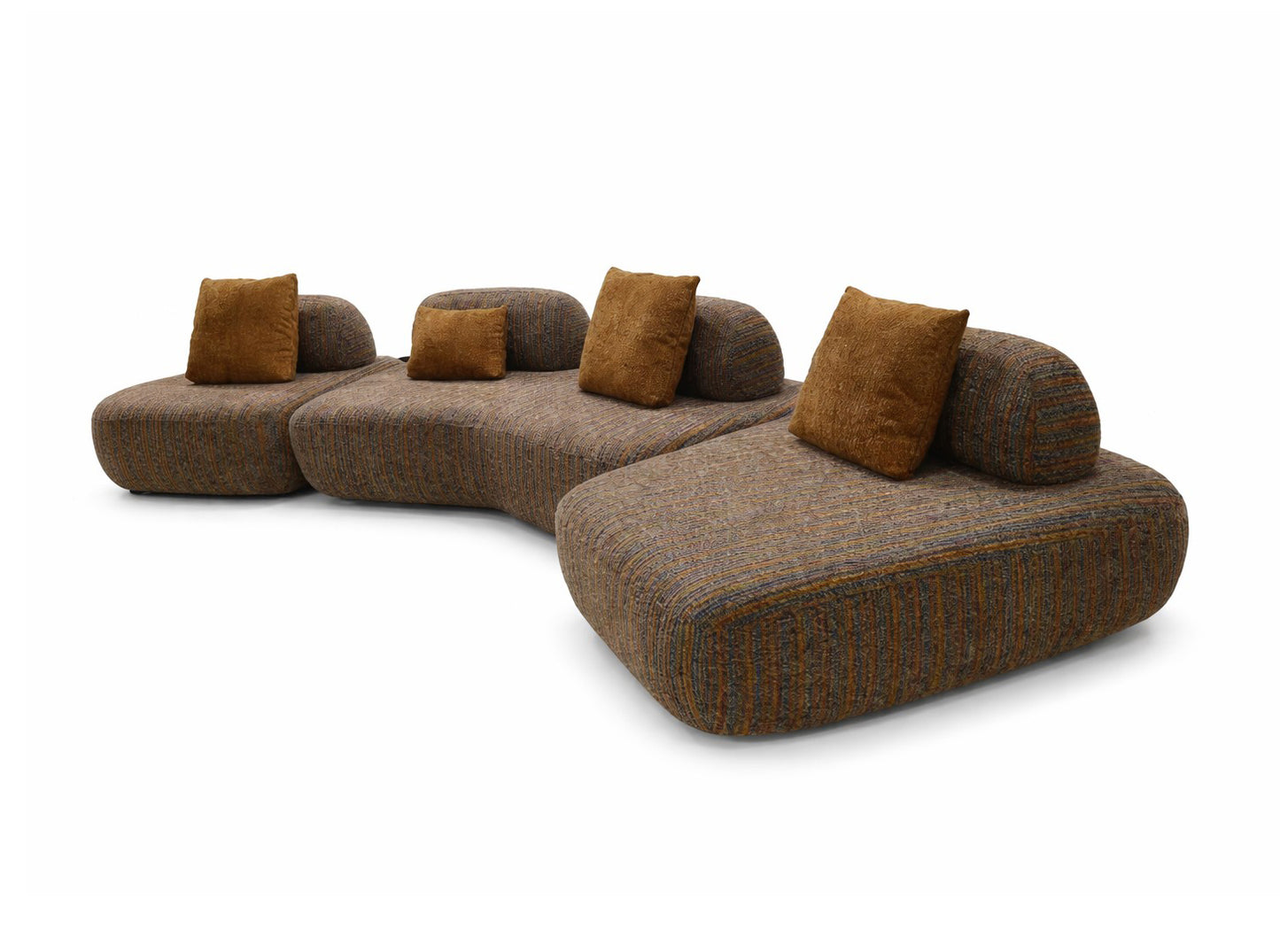 pebble like modern interiors sectional sofa in Miami