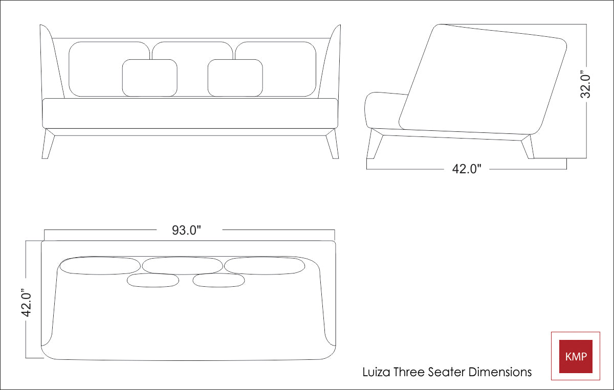Luiza Three Seater