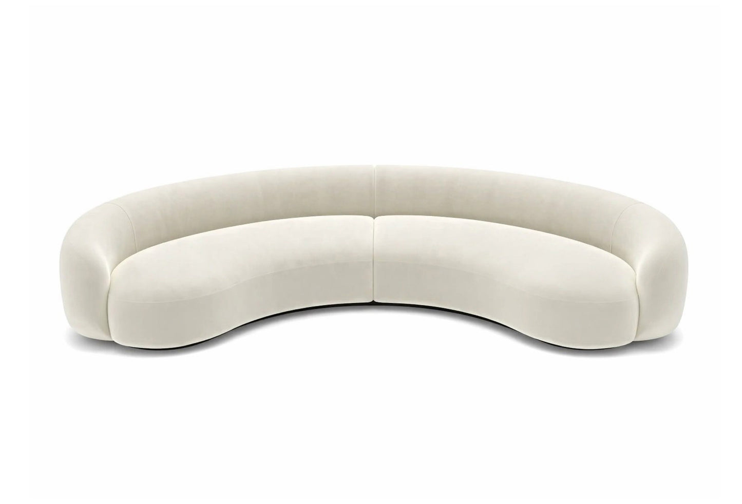 Modern white sofa with a curved design modern modular aesthetics
