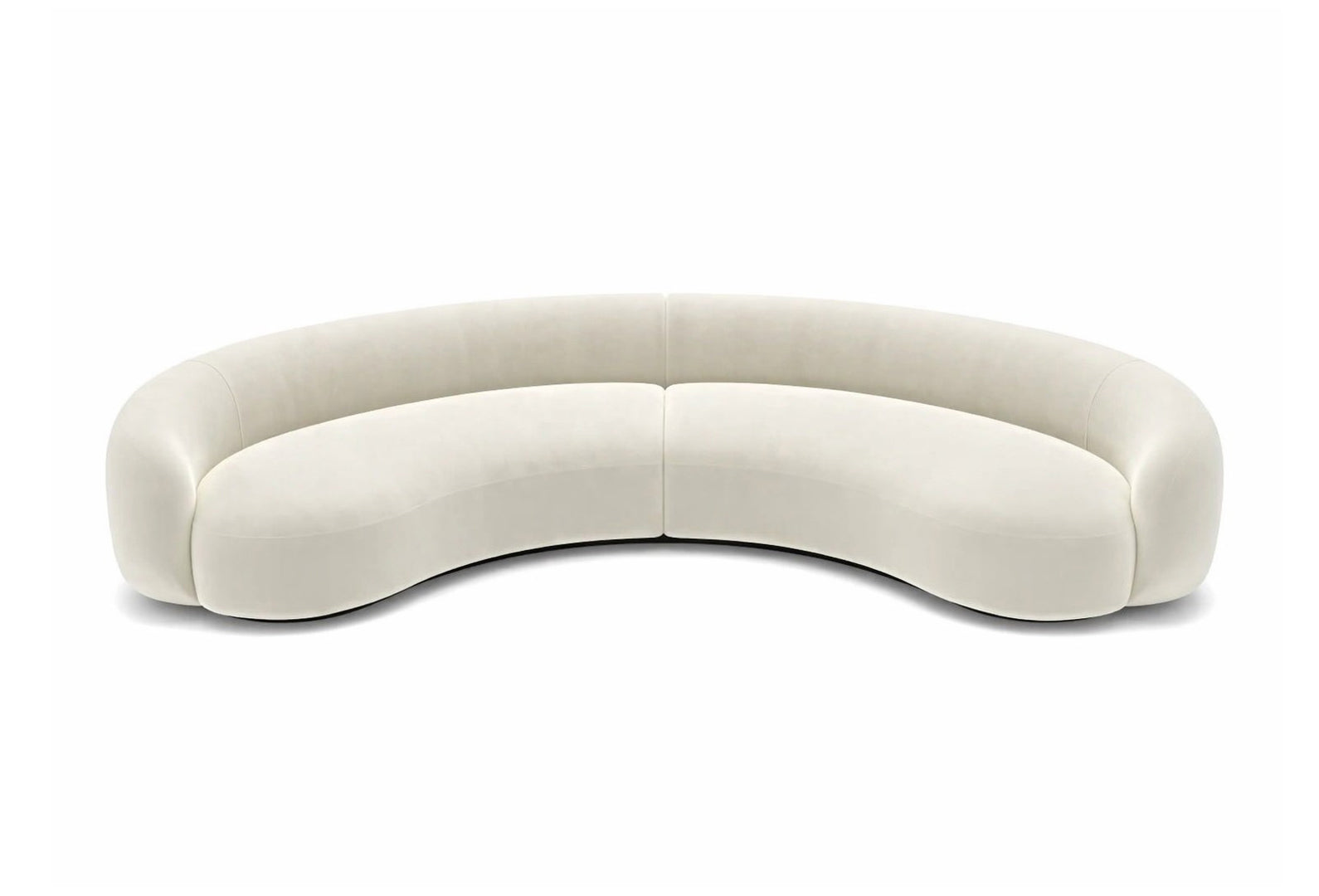 Modern white sofa with a curved design modern modular aesthetics