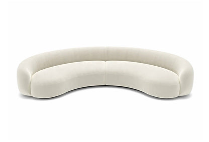 Modern white sofa with a curved design modern modular aesthetics