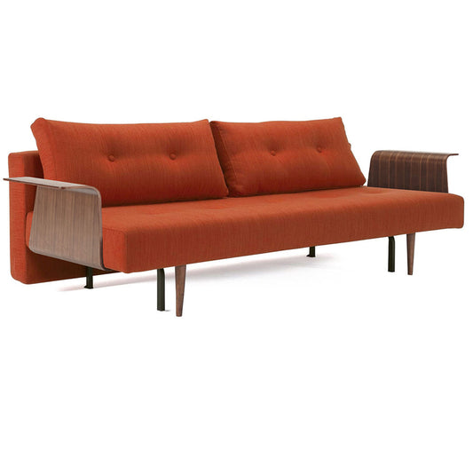 Recast Plus with Walnut Arms Sleeper Sofa