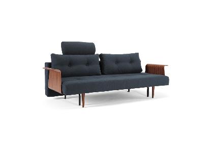 Recast Plus with Walnut Arms Sleeper Sofa
