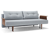 Recast Plus with Walnut Arms Sleeper Sofa
