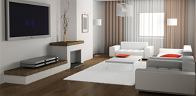 Modern furniture and good interior design; creates atmosphere and style