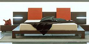 Platform beds is the focal element in the bedroom furniture