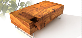 Recycled tables are a beautiful addition to any green home, Go Green